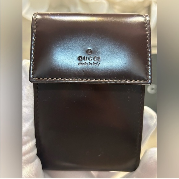 GUCCI *KEY HOLDER & WALLET Unisex w/ box LIKE NEW Burgundy color - Picture 5 of 15